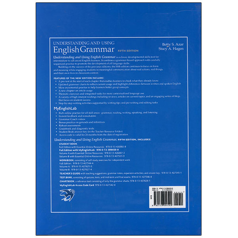 کتاب Understanding and Using Engish Grammer اثر Betty Azar انتشارات Pearson