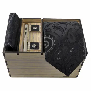 ست کراوات و دستمال جیب و دکمه سردست مردانه کد 403