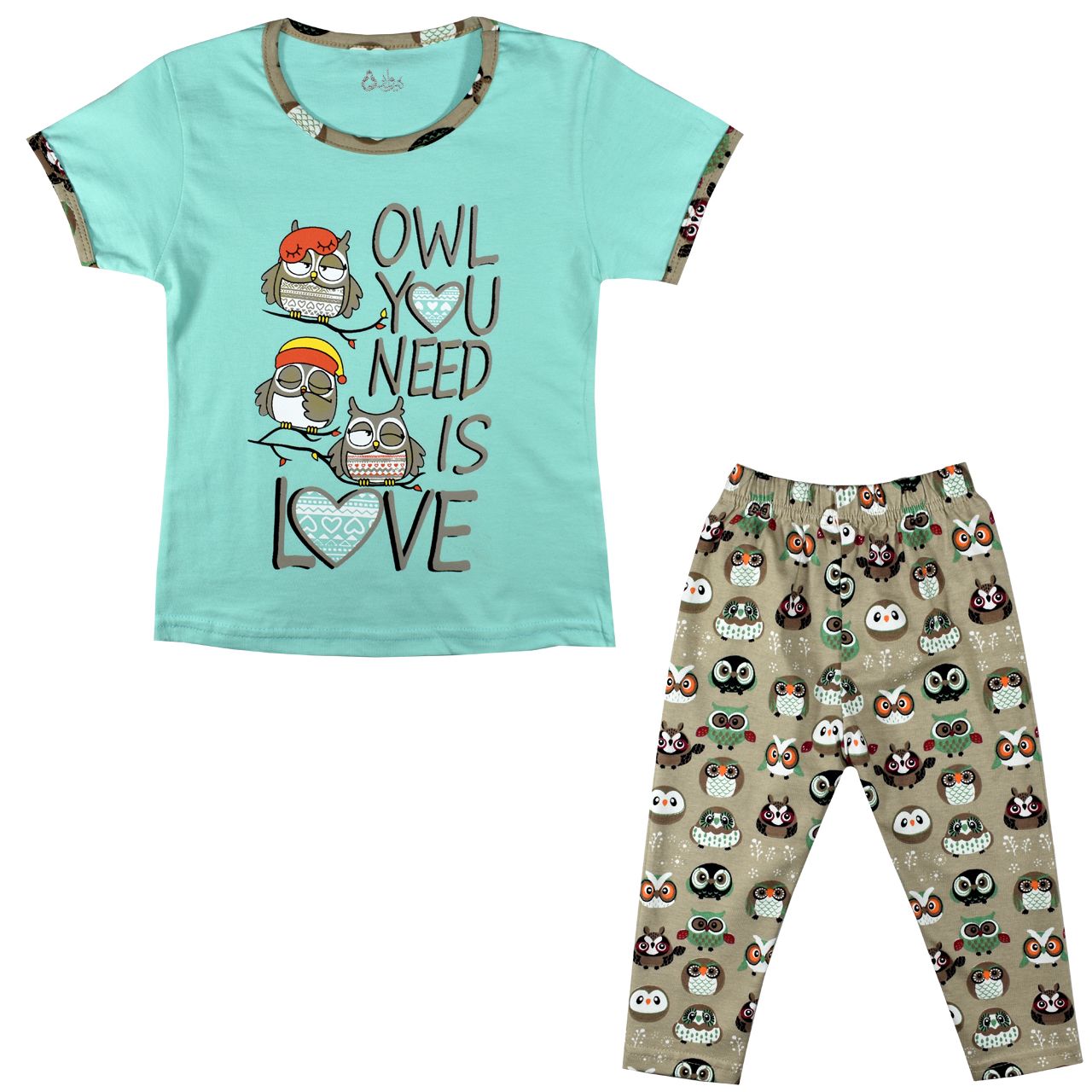 ست تیشرت و شلوار دخترانه نیروان کد 1229 -4 -  - 17