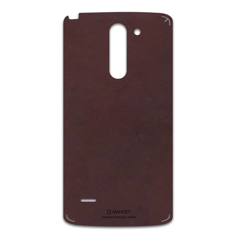 برچسب پوششی ماهوت مدل Matte-Dark-Brown-Leather مناسب برای گوشی موبایل ال جی G3 Stylus
