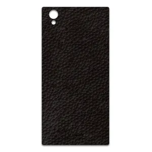 MAHOOT Dark-Brown-Leather Cover Sticker for Sony Xperia L1