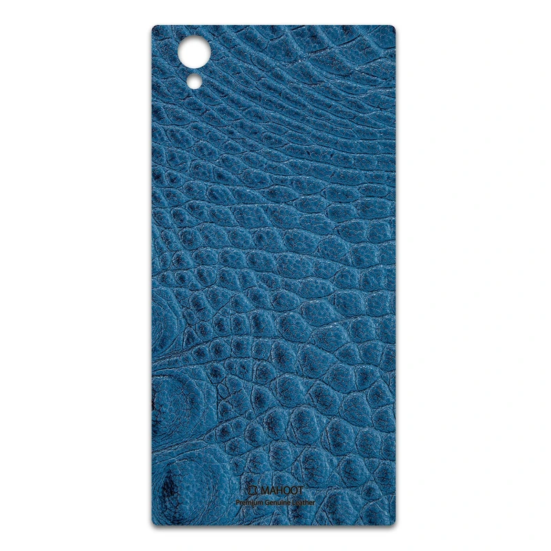 برچسب پوششی ماهوت مدل Blue-Crocodile-Leather مناسب برای گوشی موبایل سونی Xperia L1