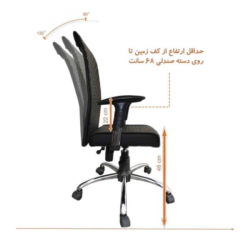 صندلی اداری رونیکا مدل گلرخ