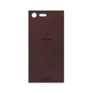 MAHOOT Matte-Dark-Brown-Leather Cover Sticker for Sony Xperia X Compact