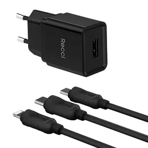 شارژر دیواری رسی مدل B02 به همراه کابل تبدیل USB-C