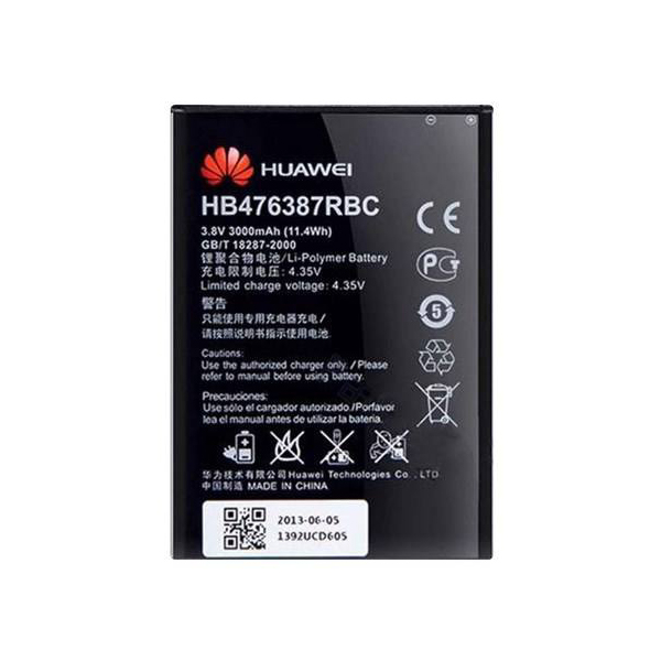 باتری موبایل مدل HB476387RBC ظرفیت 3000 میلی آمپر ساعت مناسب برای گوشی موبایل آنر 3X/G750