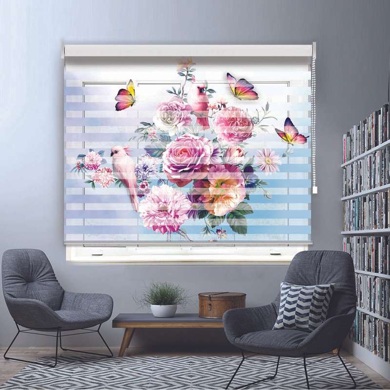 پرده زبرا مدل TD-24 سایز 180x150 سانتی متر