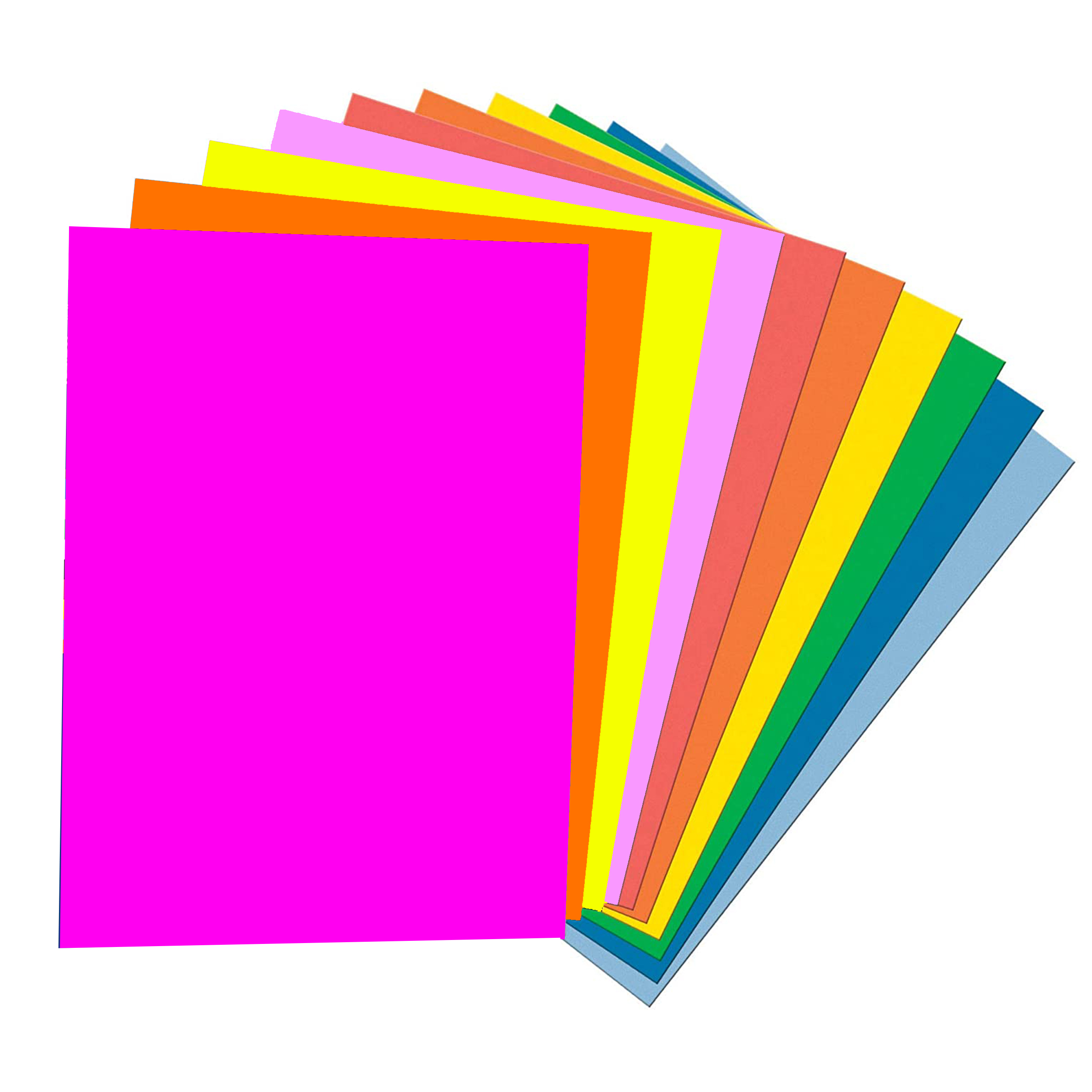 کاغذ رنگی A4 مستر راد مدل رنگین کمان کد 02 بسته 50 عددی