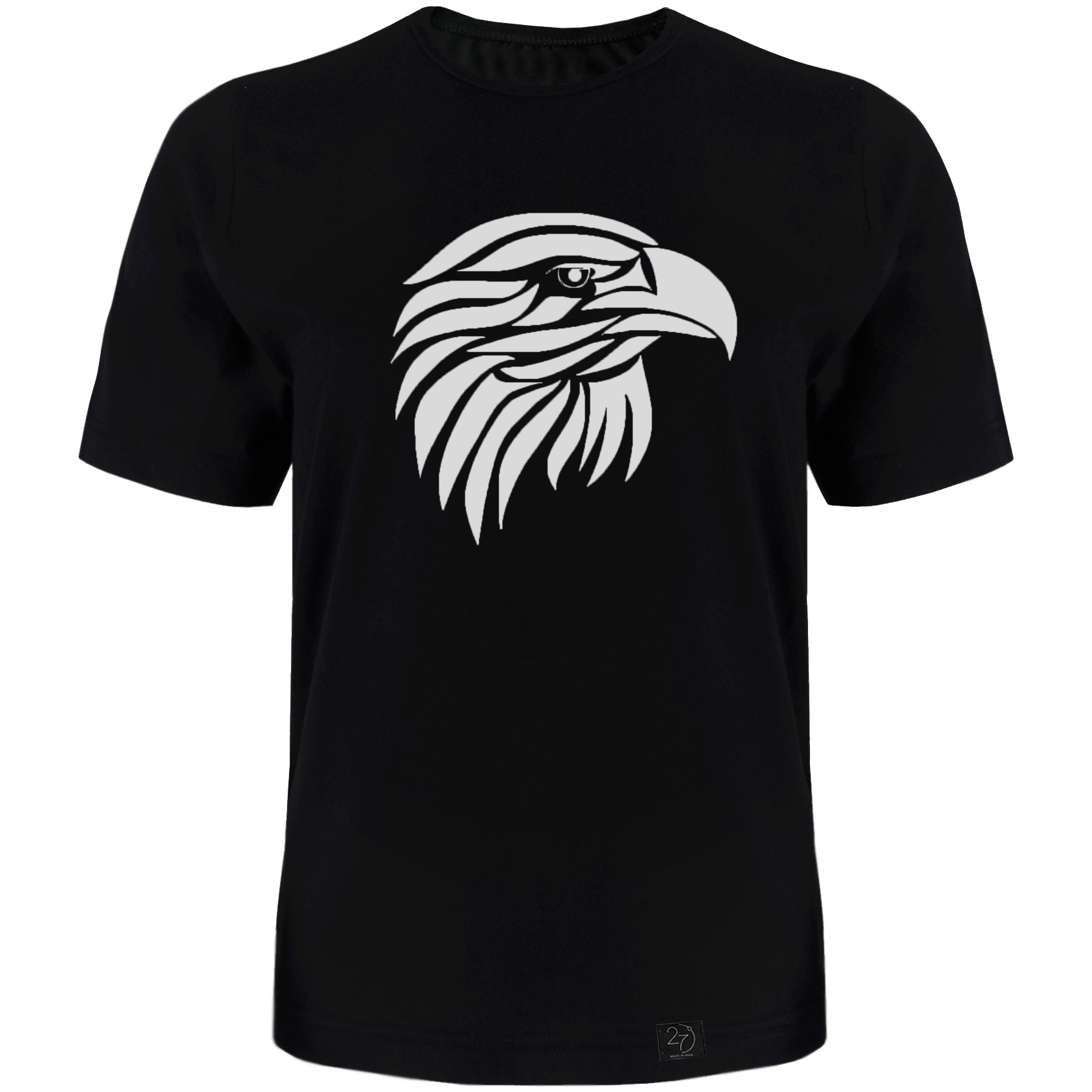 تی شرت آستین کوتاه مردانه 27 طرح عقاب کد TR05 رنگ مشکی