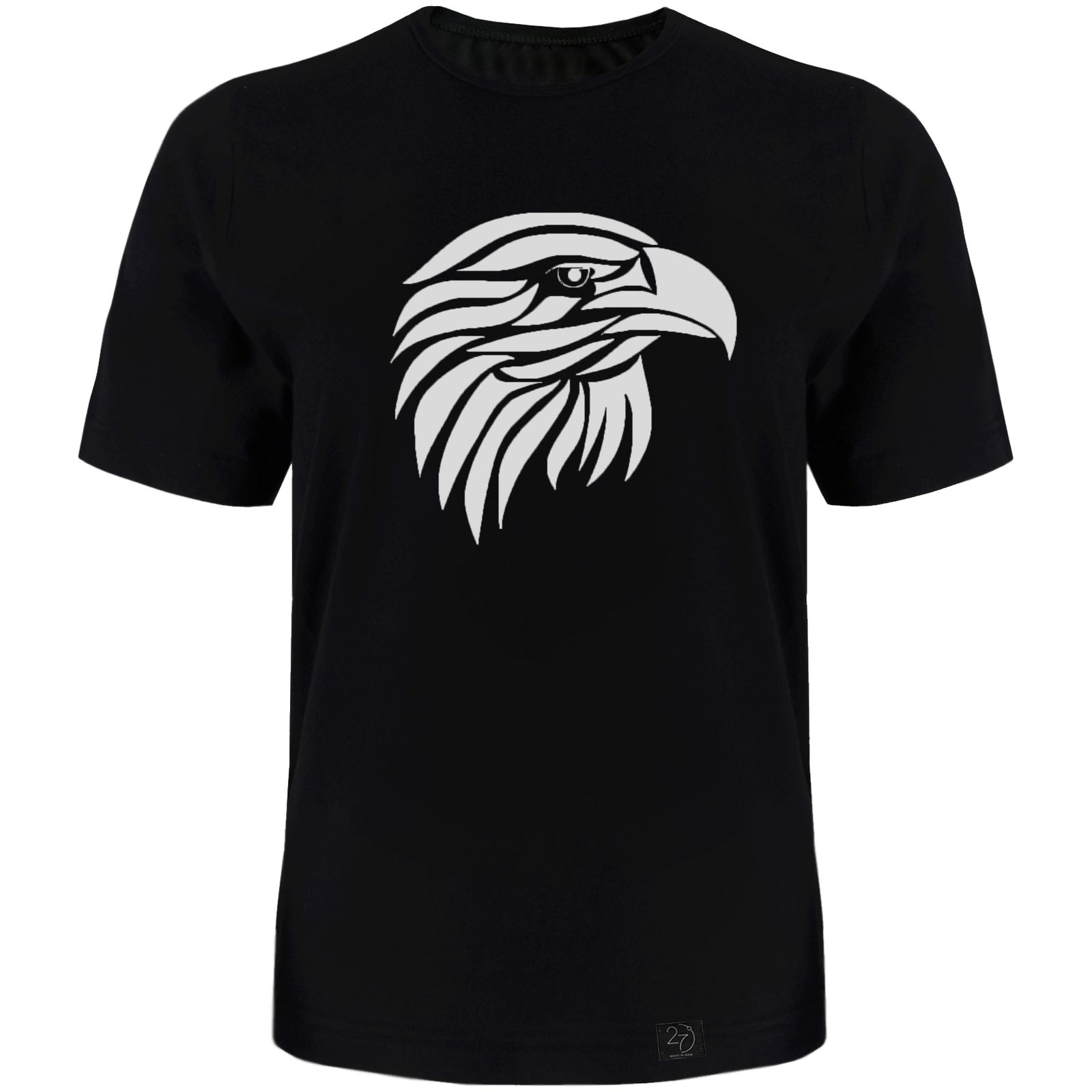 تی شرت آستین کوتاه مردانه 27 طرح عقاب کد TR05 رنگ مشکی -  - 1