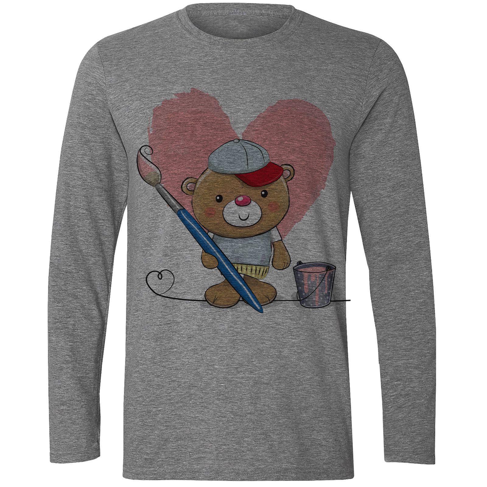  تی شرت آستین بلند زنانه طرح قلب کد X18 -  - 2