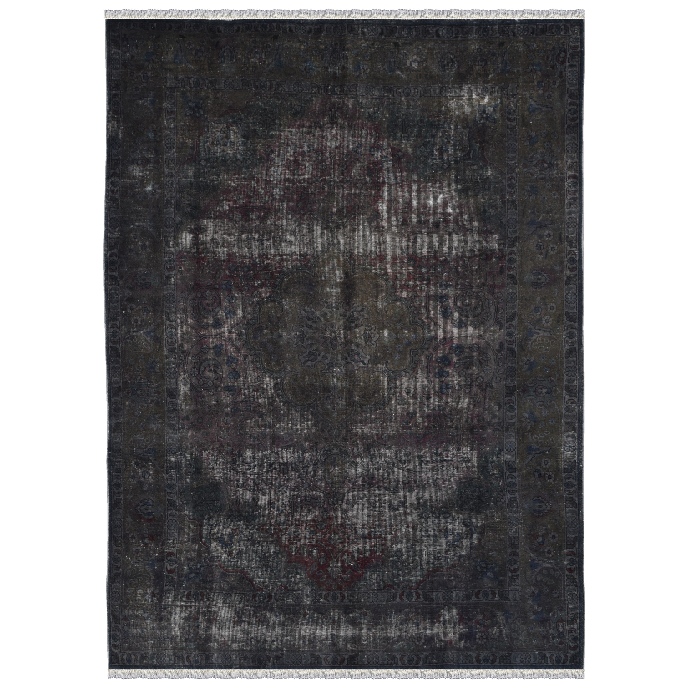 فرش دستبافت رنگ شده پنج و نیم متری طرح وینتج کد 272