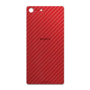 MAHOOT Red-Fiber Cover Sticker for Sony Xperia M5