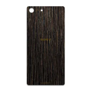 MAHOOT Dark-Gold-Stripes-Wood Cover Sticker for Sony Xperia M5