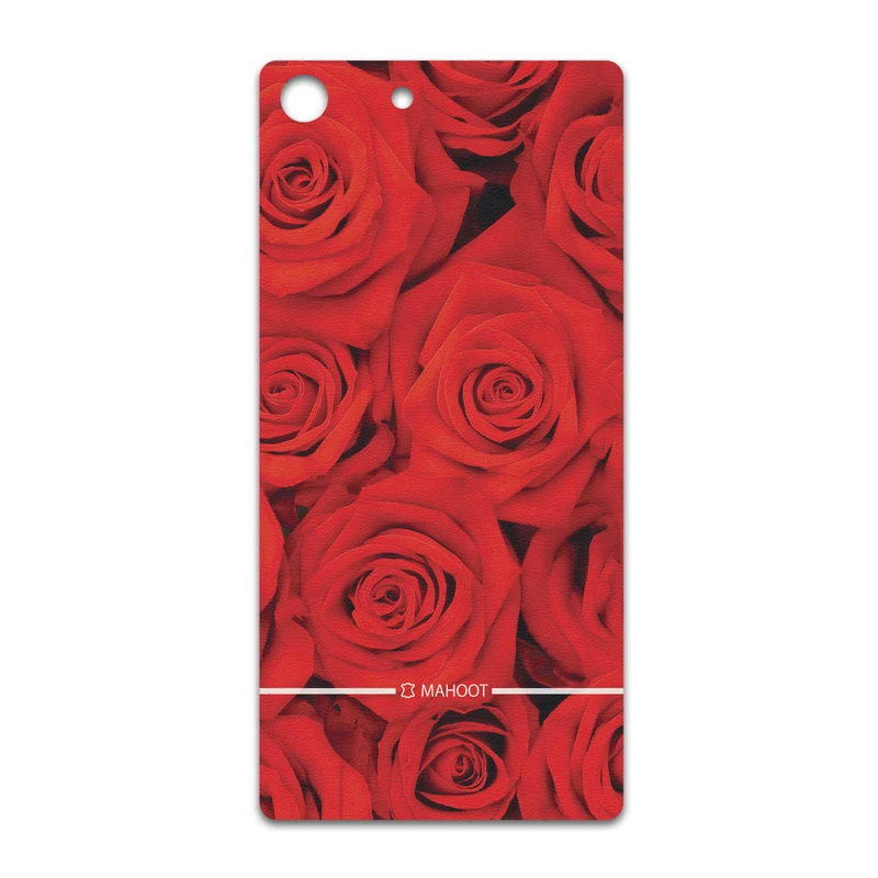 برچسب پوششی ماهوت مدل Red-Flower مناسب برای گوشی موبایل سونی Xperia M5