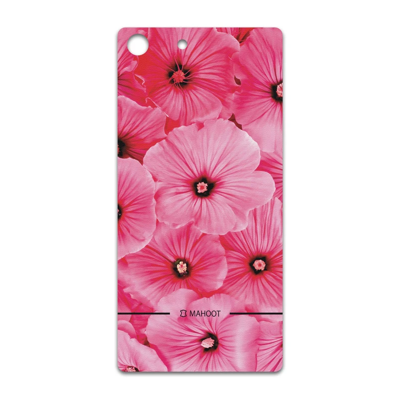 برچسب پوششی ماهوت مدل Pink-Flower مناسب برای گوشی موبایل سونی Xperia M5