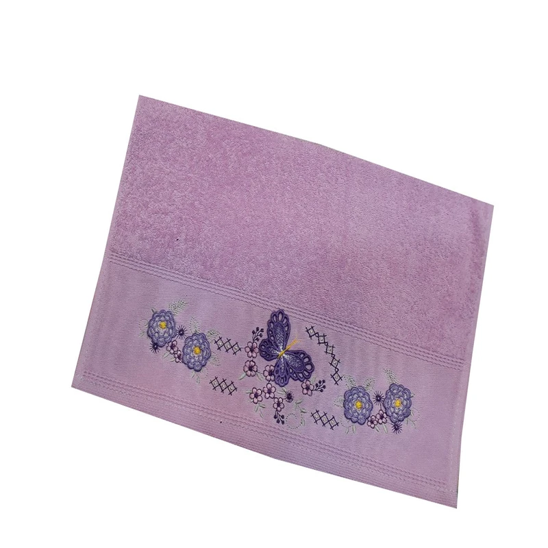 حوله دستی طرح پروانه سایز 40x80 سانتی متر
