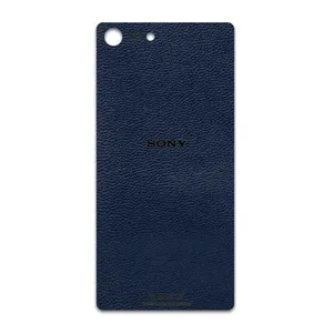 MAHOOT Deep-Blue-Leather Cover Sticker for Sony Xperia M5