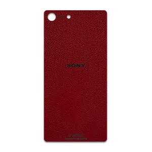 MAHOOT Red-Leather Cover Sticker for Sony Xperia M5