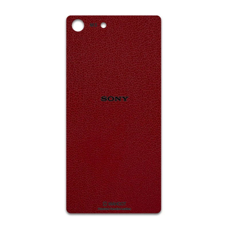 برچسب پوششی ماهوت مدل Red-Leather مناسب برای گوشی موبایل سونی Xperia M5