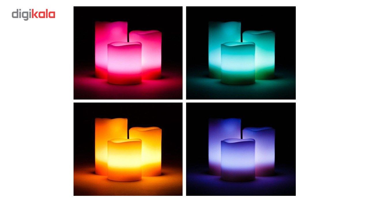 شمع بدون شعله لوما مدل کنترل دار بسته 3 عددی