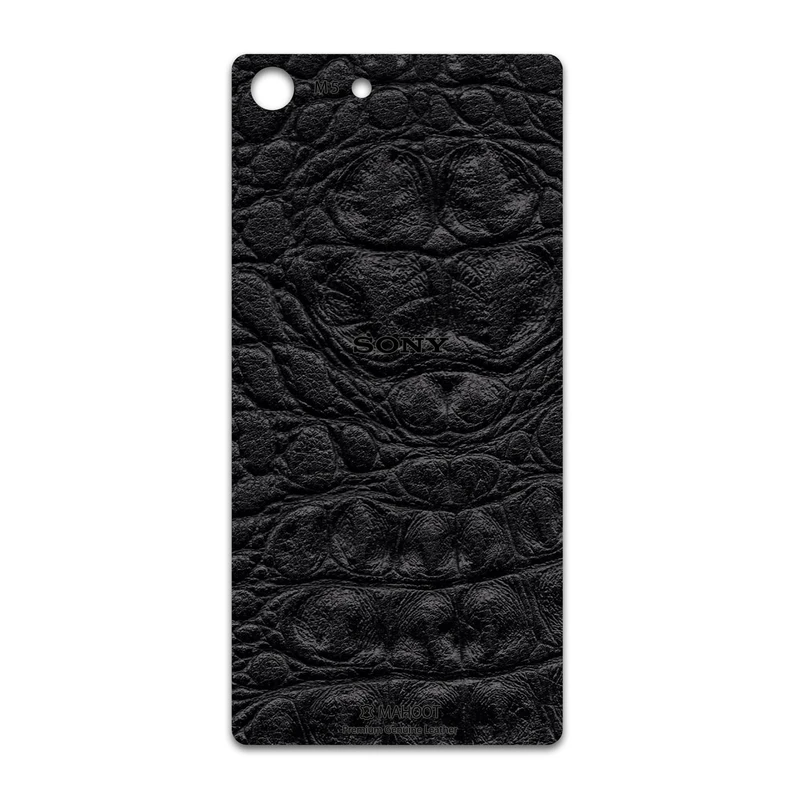 برچسب پوششی ماهوت مدل Black-Crocodile-Leather مناسب برای گوشی موبایل سونی Xperia M5