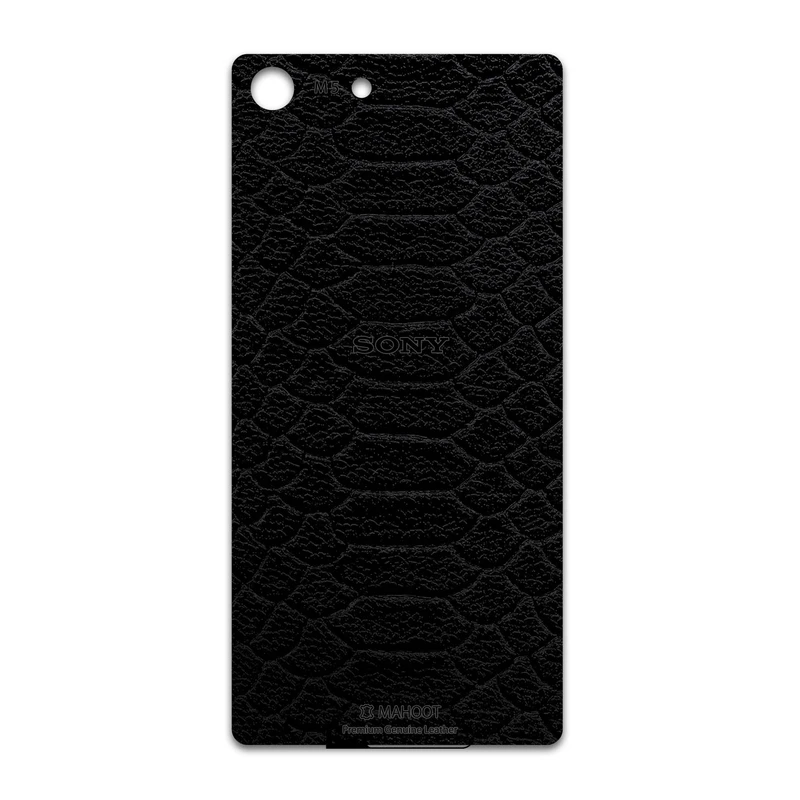 برچسب پوششی ماهوت مدل Black-Snake-Leather مناسب برای گوشی موبایل سونی Xperia M5