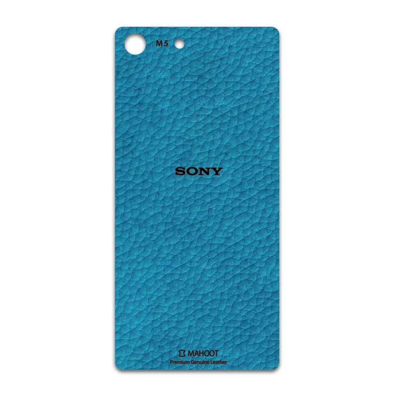 برچسب پوششی ماهوت مدل Blue-Leather مناسب برای گوشی موبایل سونی Xperia M5
