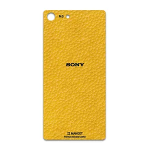 MAHOOT Mustard-Leather Cover Sticker for Sony Xperia M5