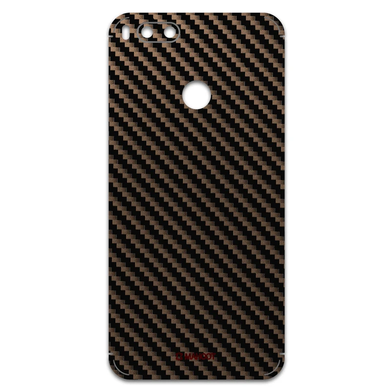 برچسب پوششی ماهوت مدل Glossy-Brown-Fiber مناسب برای گوشی موبایل شیائومی Mi 5X