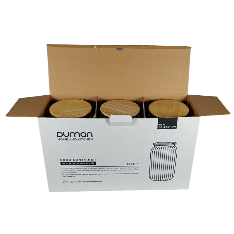 بانکه دومان مدل خمبره ای کد 1 مجموعه 3 عددی