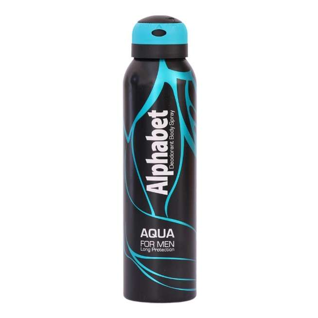 اسپری ضد تعریق مردانه آلفابت مدل aqua حجم 150 میلی لیتر اسپری ضد تعریق مردانه آلفابت مدل aqua حجم 150 میلی لیتر