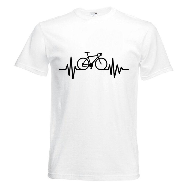 تیشرت آستین کوتاه بچگانه طرح ضربان دوچرخه کد KT0119