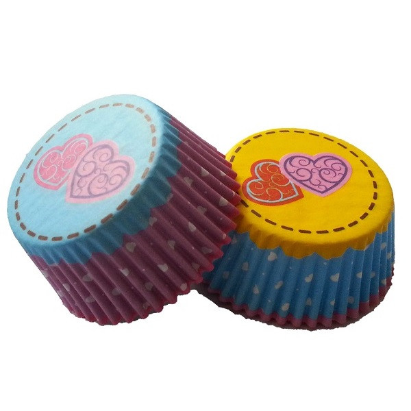 کپسول کاپ کیک واکی مدل double heart مجموعه 40 عددی