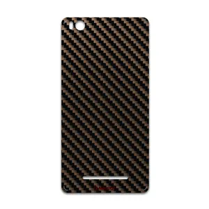 MAHOOT Glossy-Brown-Fiber Cover Sticker for Xiaomi Mi 4c