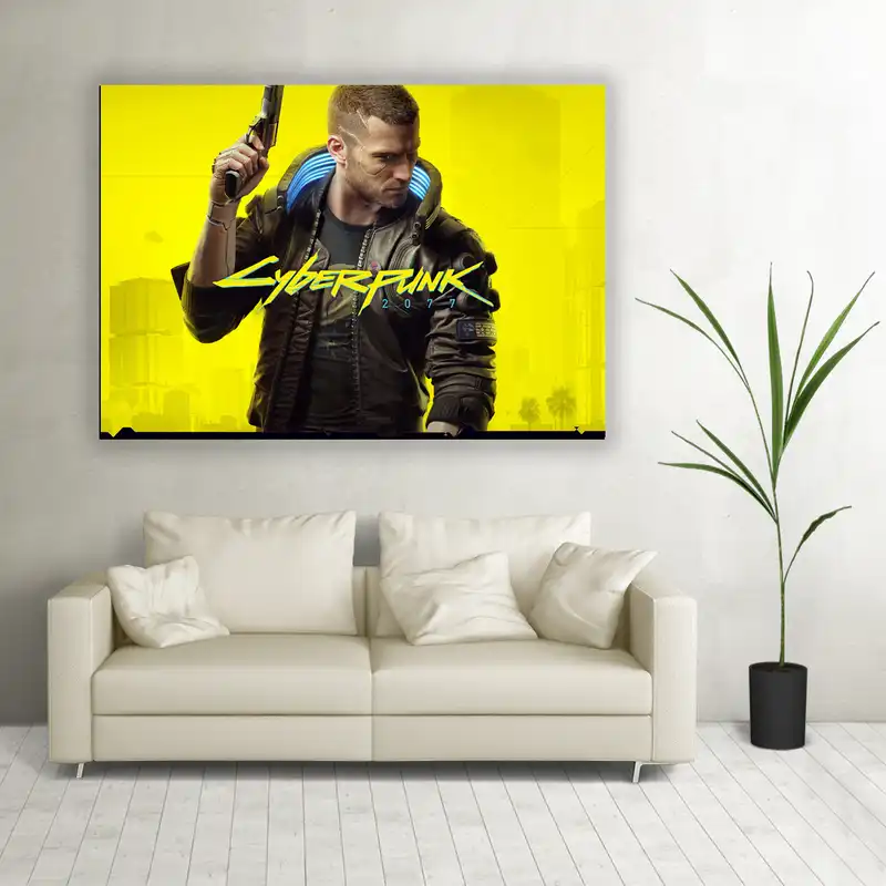 تابلو شاسی طرح بازی پلی استیشن cyberpunk کد 63214