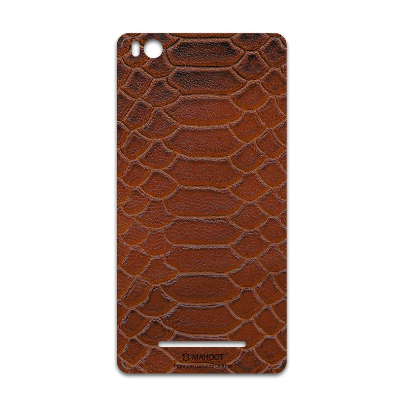 برچسب پوششی ماهوت مدل Brown-Snake-Leather مناسب برای گوشی موبایل شیائومی Mi 4c