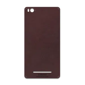 MAHOOT Matte-Dark-Brown-Leather Cover Sticker for Xiaomi Mi 4c