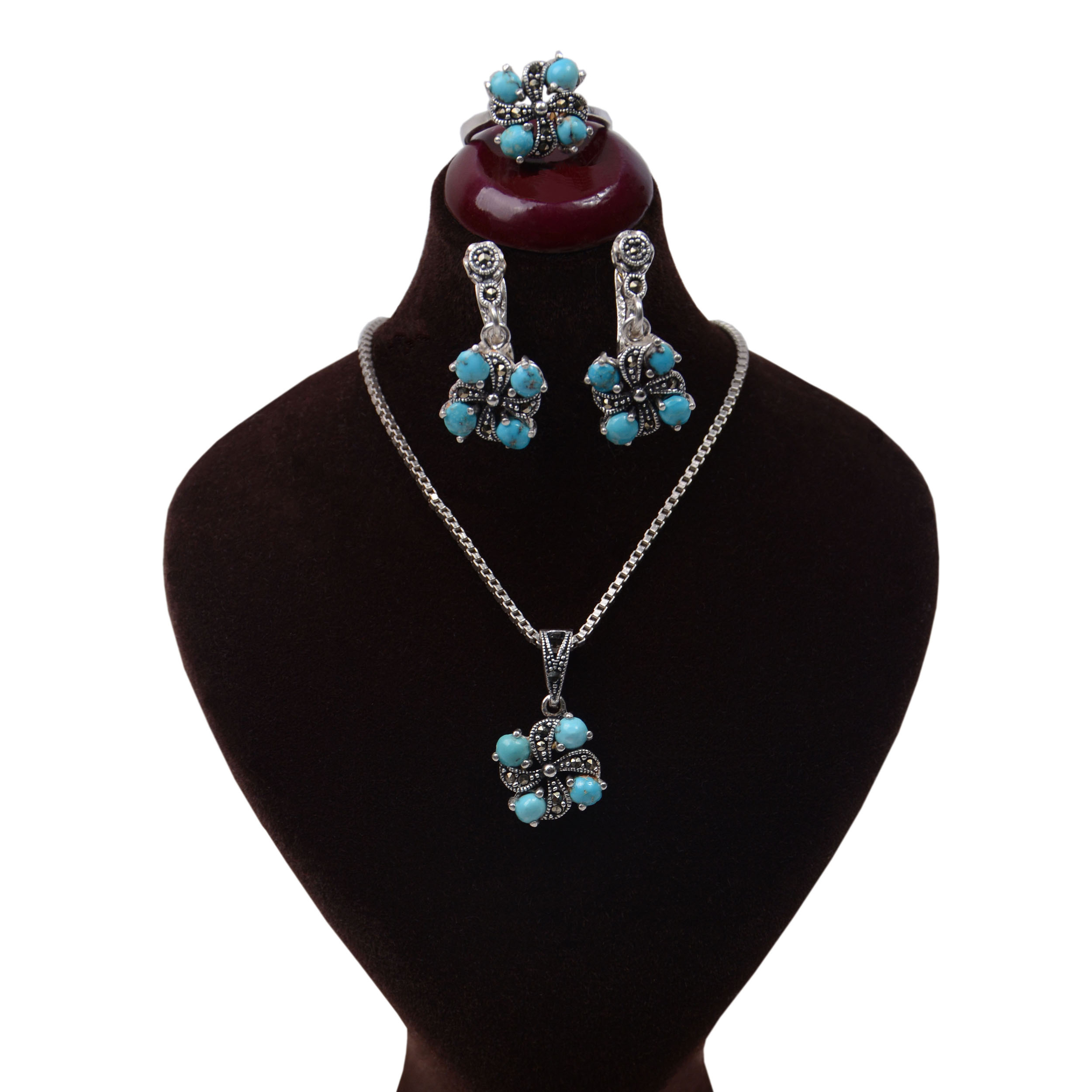  نیم ست نقره زنانه کد NSZ116