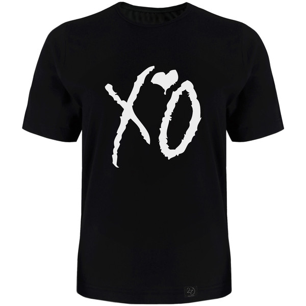  تی شرت آستین کوتاه مردانه 27 طرح XO کد TR08 رنگ مشکی