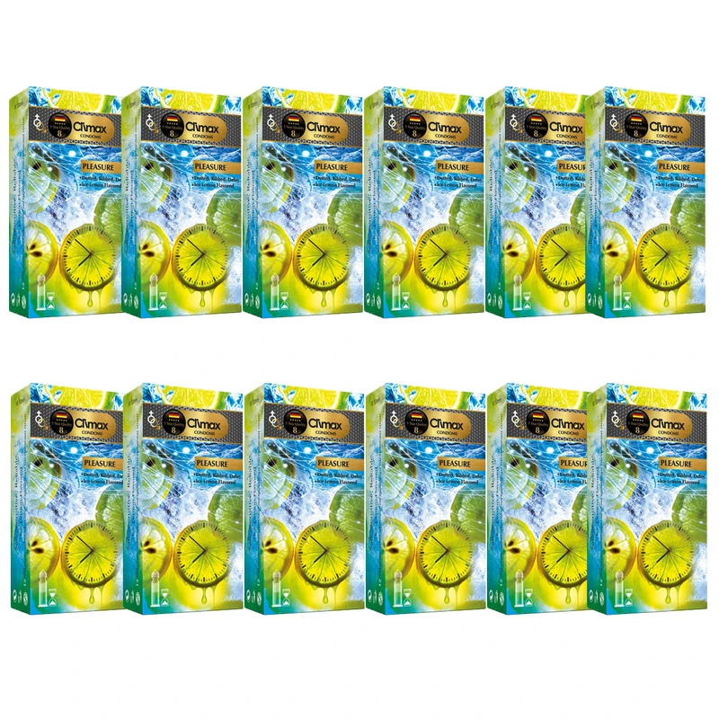 کاندوم کلایمکس مدل Pleasure 8 مجموعه 12 عددی