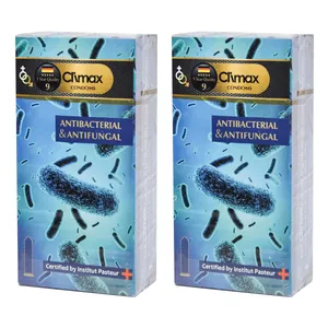 کاندوم کلایمکس مدل Antibacterial Antifungal 9 مجموعه 2 عددی