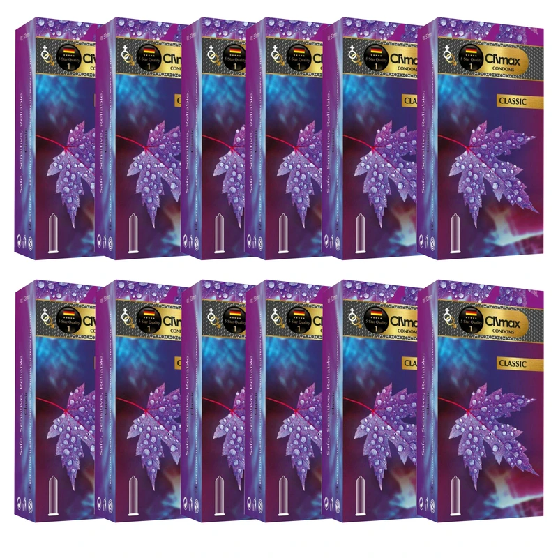 کاندوم ساده کلایمکس مدل Classic مجموعه 12 عددی
