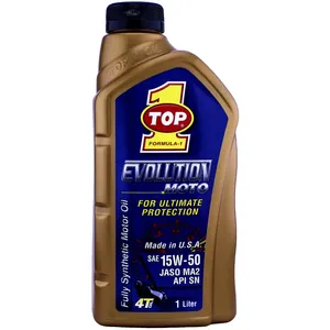 روغن موتور موتور سیکلت تاپ وان مدل EVOLUTION JASO MA2 15W-50 حجم 1 لیتر