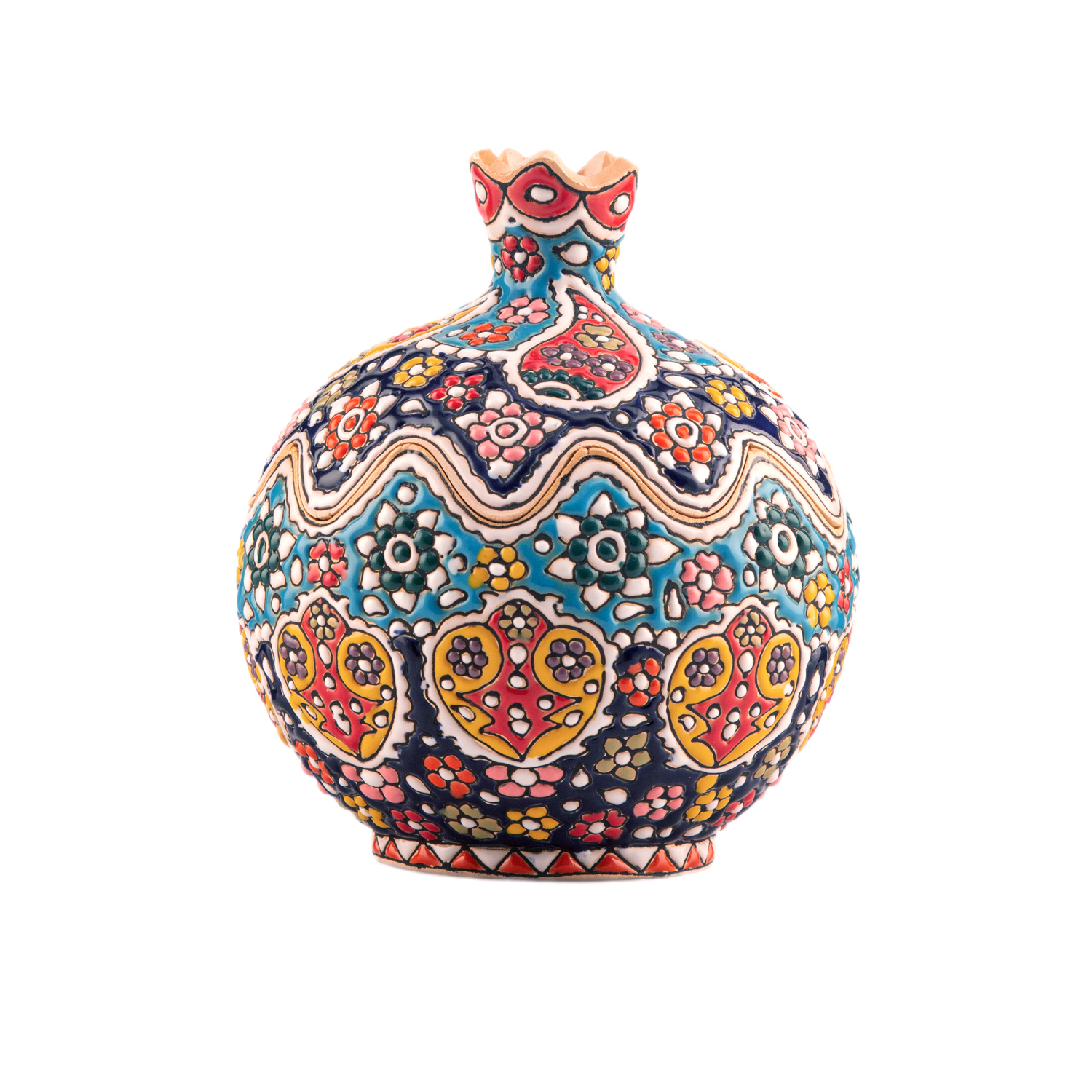 شکلات خوری میناکاری سفالی طرح پازلی انار