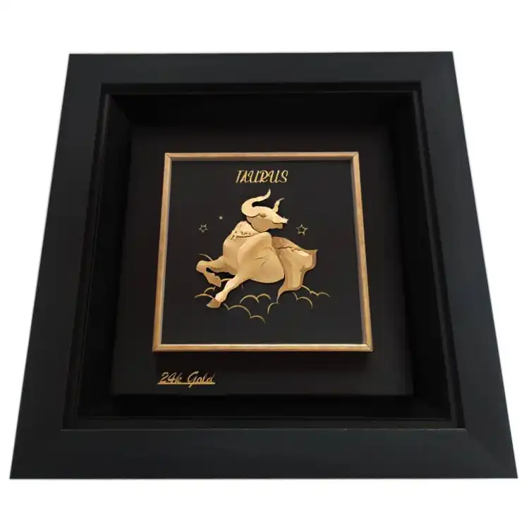 تابلو طلا کوب زرکات طرح ماه تولد اردیبهشت مدل F128