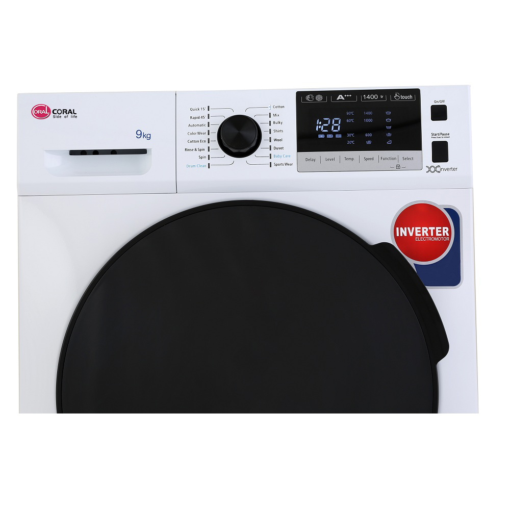 ماشین لباسشویی کرال مدل TFW-49404 ظرفیت 9 کیلوگرم