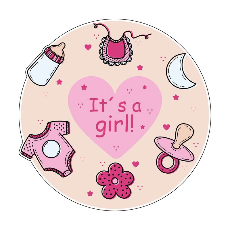 استیکر درب اتاق کودک طرح دختر کد 01