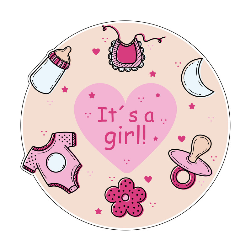 استیکر درب اتاق کودک طرح دختر کد 01