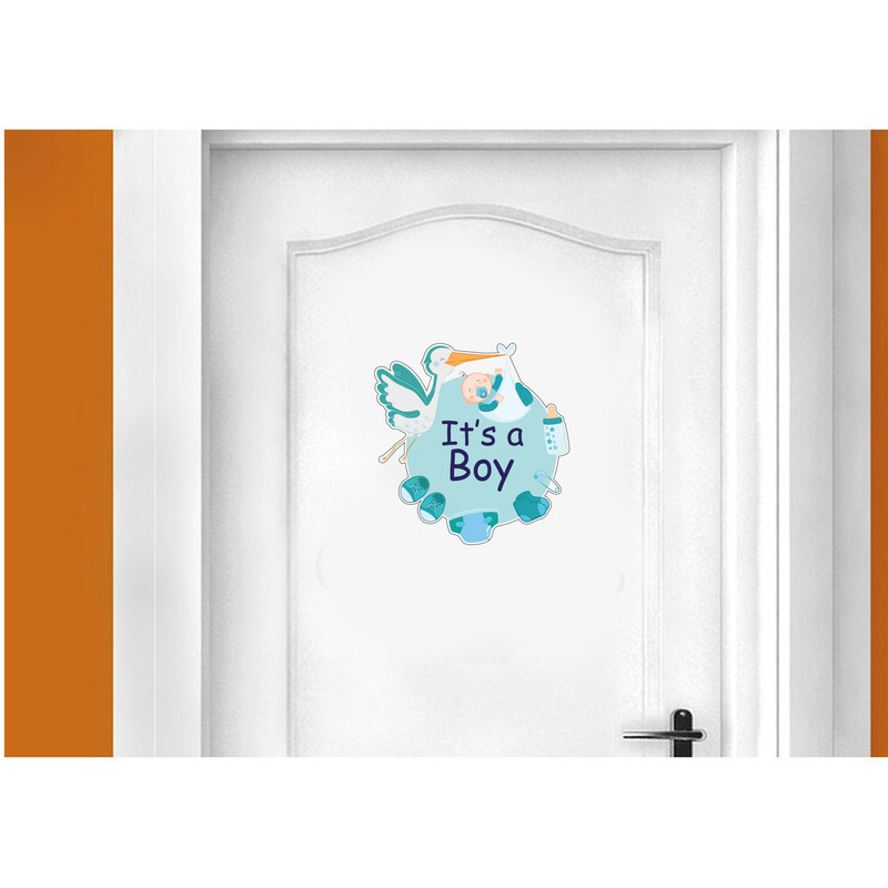 استیکر درب اتاق کودک طرح پسر کد 01